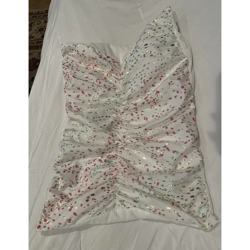 Pillowfort Comforter Sham Set Twin Iridescent Gold Pink Purple Green Dot